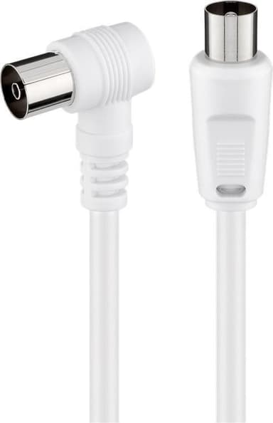 Goobay Vinklet antennekabel (<70 dB), 2x skjermet