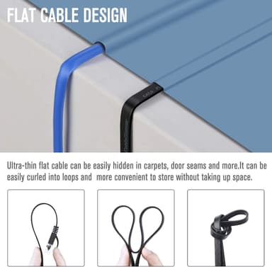 Ethernet Cat 6 nettverkskabel 3 meter hvit
