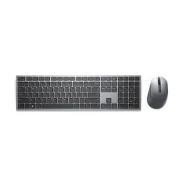 Dell Premier tastatur og mus med flere enheter KM7321W trådløs, trådløs (2,4 GHz), Bluetooth 5.0, batterier inkludert, estisk (QWERTY), titangrå