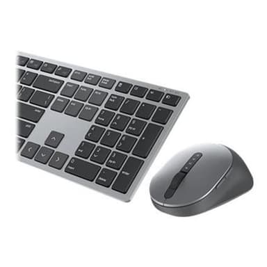 Dell Premier tastatur og mus med flere enheter KM7321W trådløs, trådløs (2,4 GHz), Bluetooth 5.0, batterier inkludert, estisk (QWERTY), titangrå