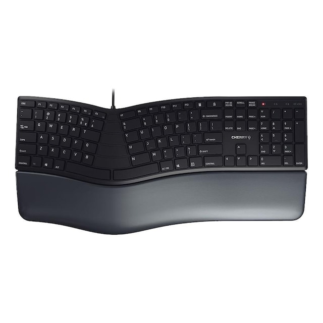 KC 4500 Ergo keyboard, ergonomic designed keyboard, black