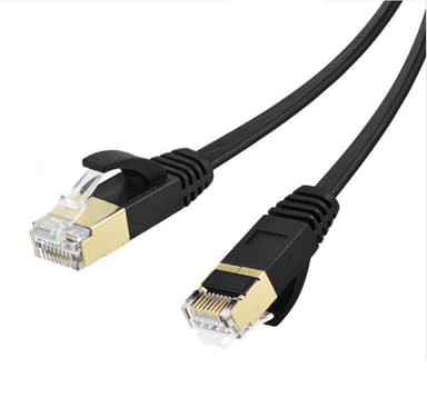 Ethernet Cat 6 nettverkskabel 10 meter Svart