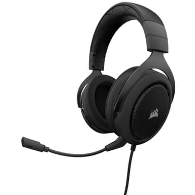 Corsair HS50 stereo gamingheadsett (sort)