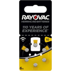 Varta Rayovac batteri til høreapparat 10 (6-pakning)