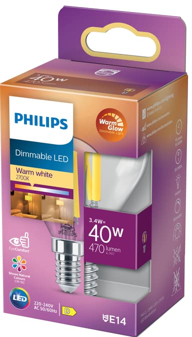 Philips Lustre LED-pære 3W E14