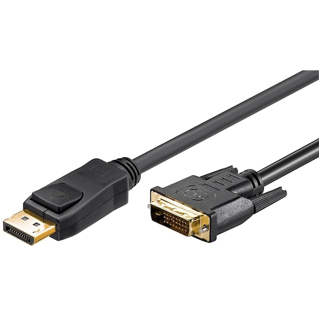 Goobay DisplayPort/DVI-D adapterkabel 1.2, gullbelagt