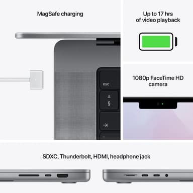 MacBook Pro 14 M1 Max 2021 CTO/32/1000GB (stellargrå)