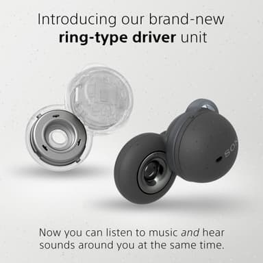 Sony LinkBuds helt trådløse in-ear hodetelefoner (grå)