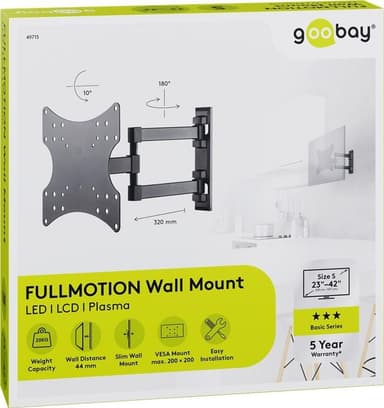 Goobay TV-veggfeste Basic FULLMOTION (S)