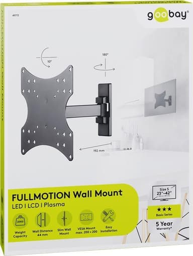 TV-veggfeste Basic FULLMOTION (S)