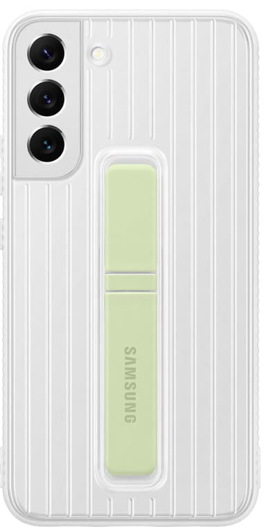 Samsung S22 Plus beskyttende stativdeksel (hvit)