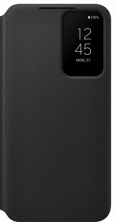 Samsung Clear View Galaxy S22 deksel (sort)