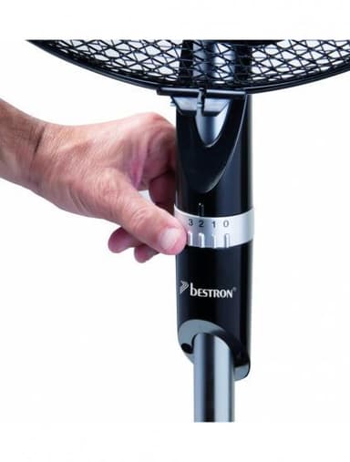 stående vifte 115-135 cm 55W stål sort