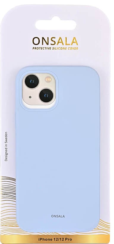 Onsala iPhone 12/12 Pro silikondeksel (lyseblå)