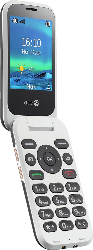 Doro 6881 mobiltelefon (sort/hvit)