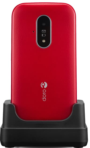 Doro 6821 mobiltelefon (rød/hvit)