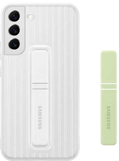 Samsung S22 Plus beskyttende stativdeksel (hvit)