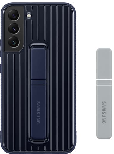 Samsung S22 Plus beskyttende stativdeksel (blå)