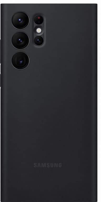 Samsung Clear View Galaxy S22 Ultra deksel (sort)