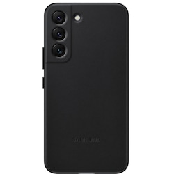 Samsung Leather Galaxy S22 deksel (sort)