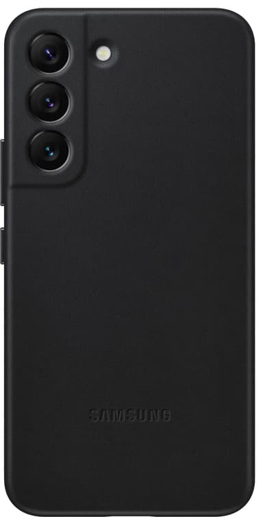 Samsung Leather Galaxy S22 deksel (sort)