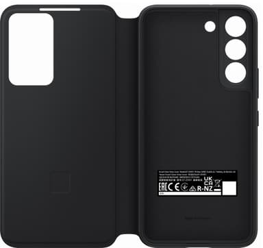 Samsung Clear View Galaxy S22 deksel (sort)