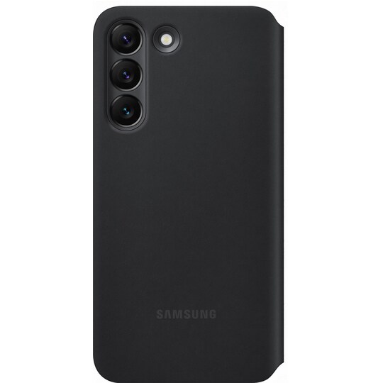 Samsung Clear View Galaxy S22 deksel (sort)