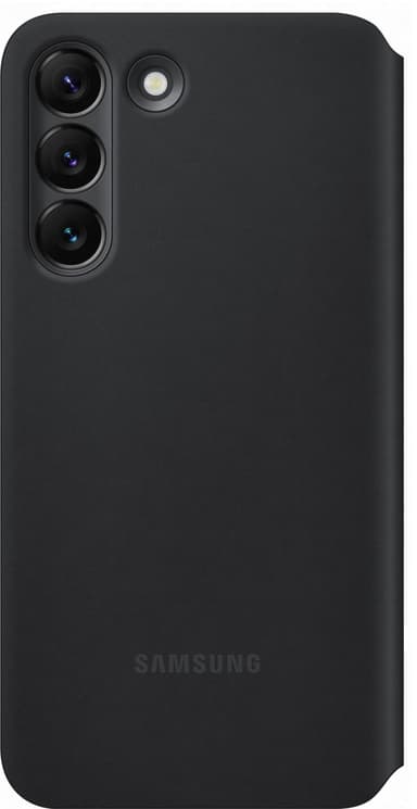Samsung Clear View Galaxy S22 deksel (sort)