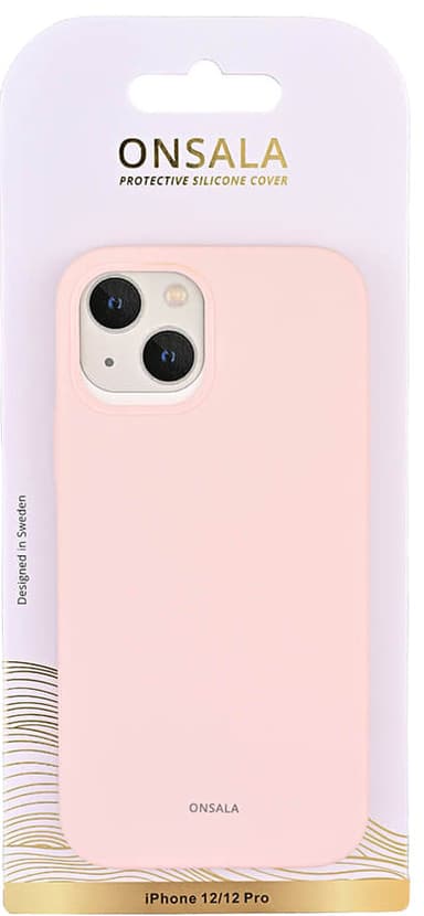 Onsala iPhone 12/12 Pro silikondeksel (chalk pink)