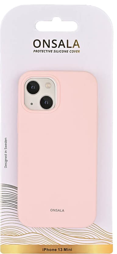 Onsala iPhone 13 mini silikondeksel (chalk pink)