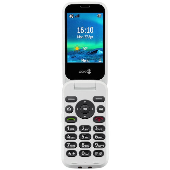 Doro 6881 mobiltelefon (sort/hvit)