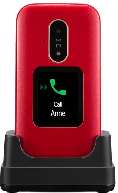 Doro 6881 mobiltelefon (rød/hvit)
