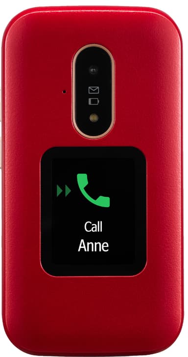 Doro 6881 mobiltelefon (rød/hvit)