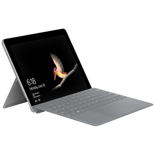 Surface Go Signature Type tastaturdeksel (platinagrå)