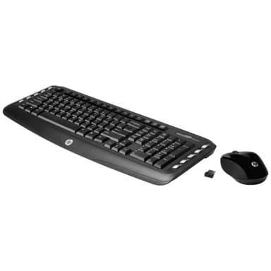 HP Wireless Classic Desktop - tastatur- og mussett - Dansk/Finsk/Norsk/Svensk