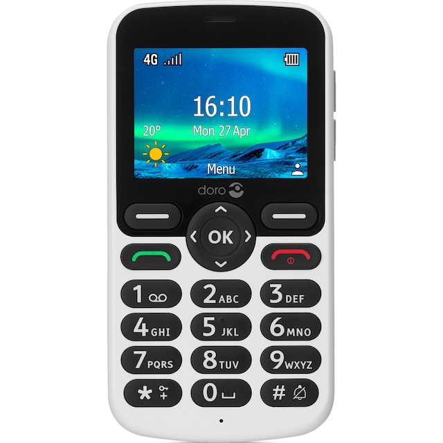 Doro 5861 mobiltelefon (sort/hvit)