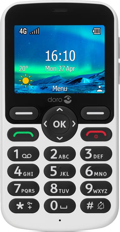 Doro 5861 mobiltelefon (sort/hvit)