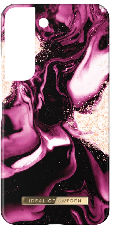 iDeal fashiondeksel til Samsung Galaxy S22 (golden ruby marble)