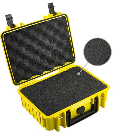 B&W Type 1000 utendørs kameraboks (gul)
