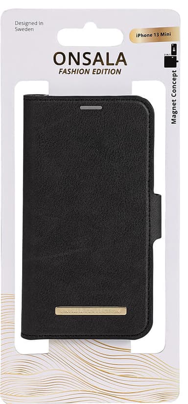 Onsala iPhone 13 Mini lommebokdeksel (Midnight Black)