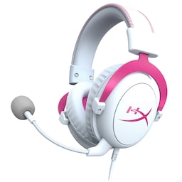 HyperX Cloud II gaming headset (hvit/rosa)