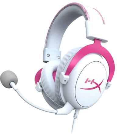 HyperX Cloud II gaming headset (hvit/rosa)