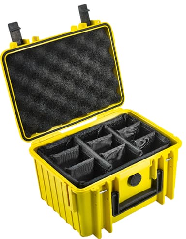 B&W Type 2000 utendørs kameraboks (gul)