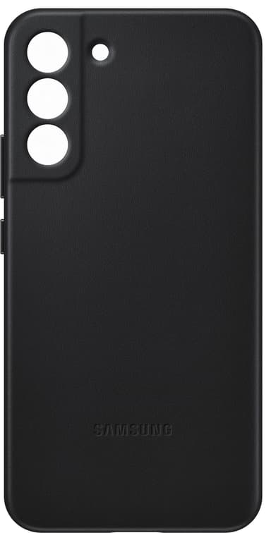Samsung Leather Galaxy S22+ deksel (sort)