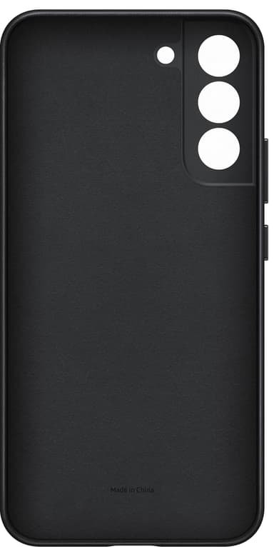 Samsung Leather Galaxy S22+ deksel (sort)