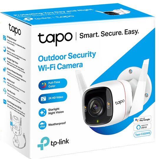 TP-Link Tapo C320WS WiFi utendørs sikkerhetskamera