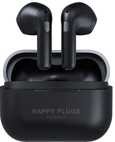 Happy Plugs Hope helt trådløse in-ear hodetelefoner (sort)