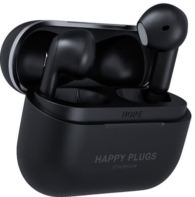 Happy Plugs Hope helt trådløse in-ear hodetelefoner (sort)