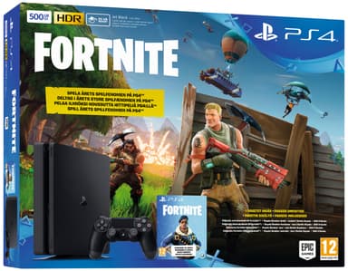 PlayStation 4 Slim 500 GB + Fortnite spillpakke