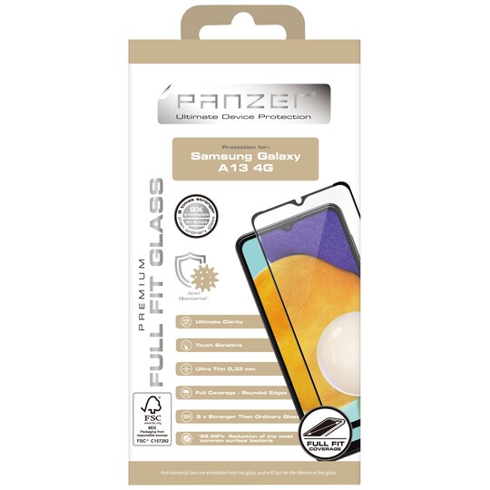 Panzer Full-Fit Samsung Galaxy A13 4G skjermbeskytter